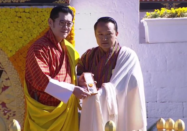 Mr. Karma Jigme bestowed the National Order of Merit (Silver) by His Majesty The King.